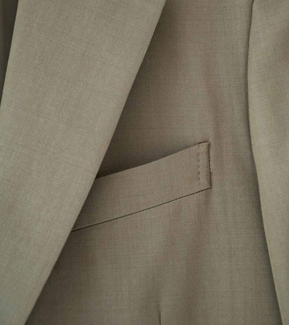 Auralee 'Light Wool Max Gabardine Jacket' (Khaki Chambray)