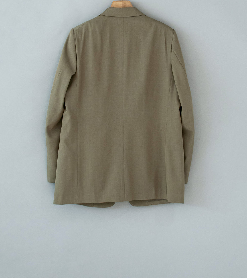 Auralee 'Light Wool Max Gabardine Jacket' (Khaki Chambray)