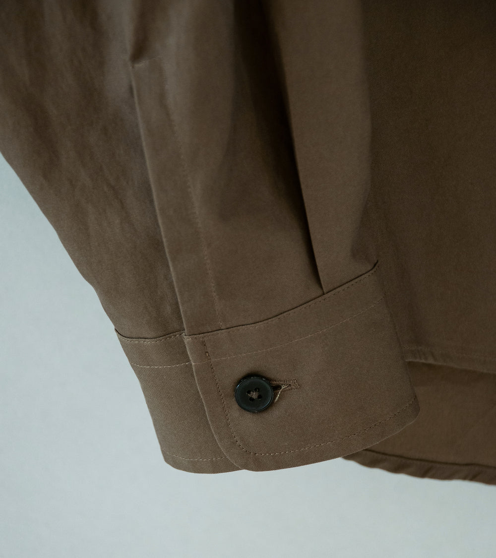 Auralee 'Washed Finx Twill Big Shirt' (Brown)