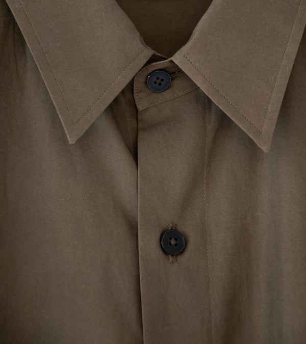 Auralee 'Washed Finx Twill Big Shirt' (Brown)
