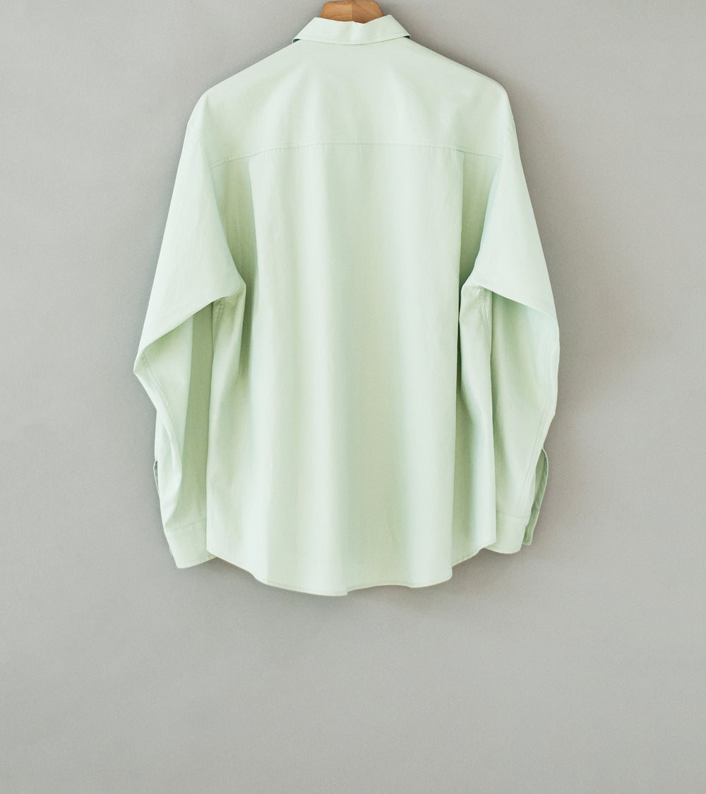 Auralee 'Washed Finx Twill Big Shirt' (Light Khaki)