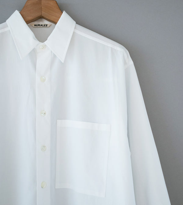 Auralee 'Washed Finx Twill Big Shirt' (White)