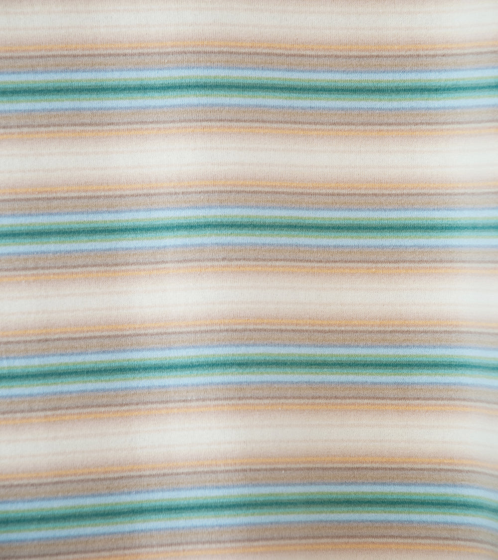 Auralee 'Gradient Stripe Jersey L/S Tee' (Fade Blue Stripe)