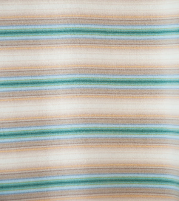 Auralee 'Gradient Stripe Jersey L/S Tee' (Fade Blue Stripe)