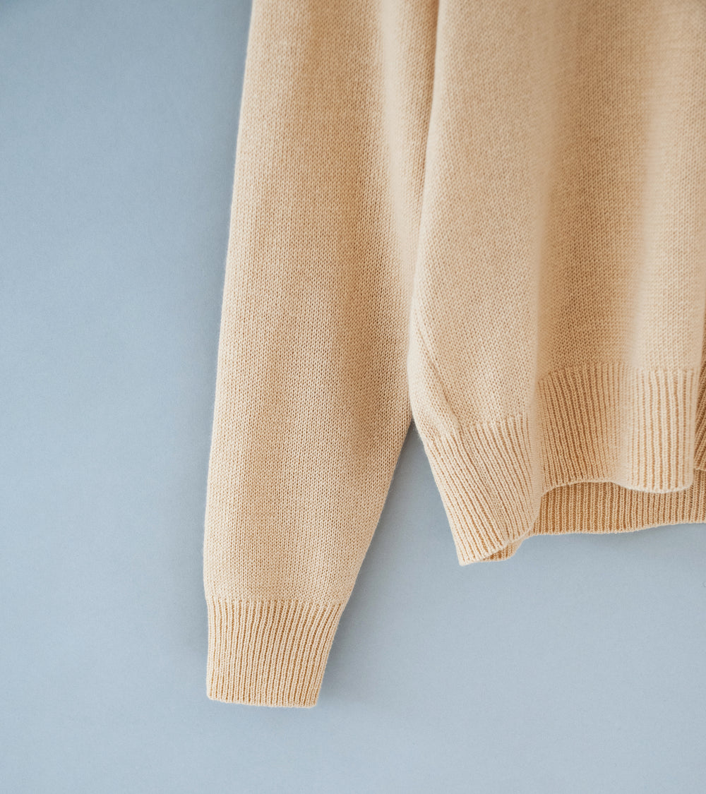 Auralee 'Light Cashmere Knit V-Neck P/)' (Beige)