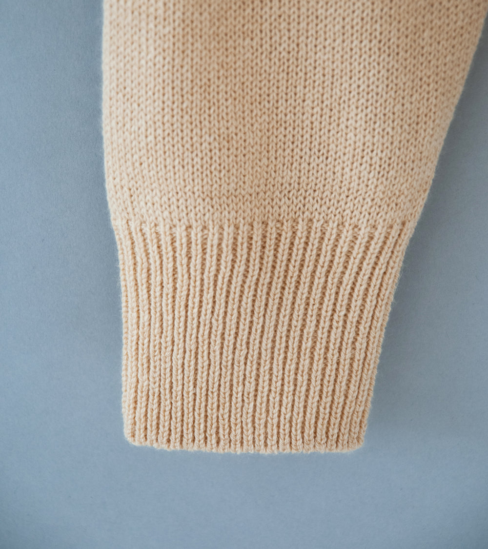 Auralee 'Light Cashmere Knit V-Neck P/)' (Beige)