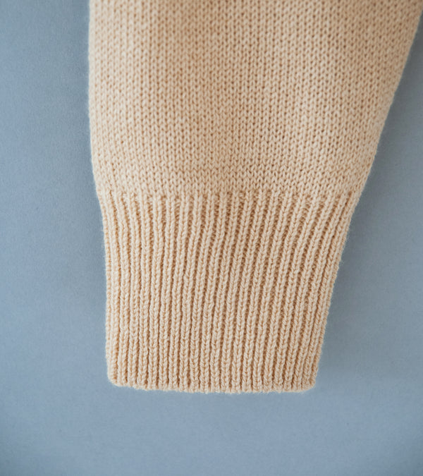 Auralee 'Light Cashmere Knit V-Neck P/)' (Beige)