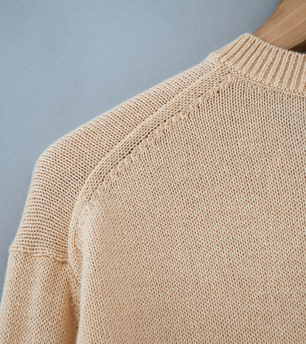 Auralee 'Light Cashmere Knit V-Neck P/)' (Beige)