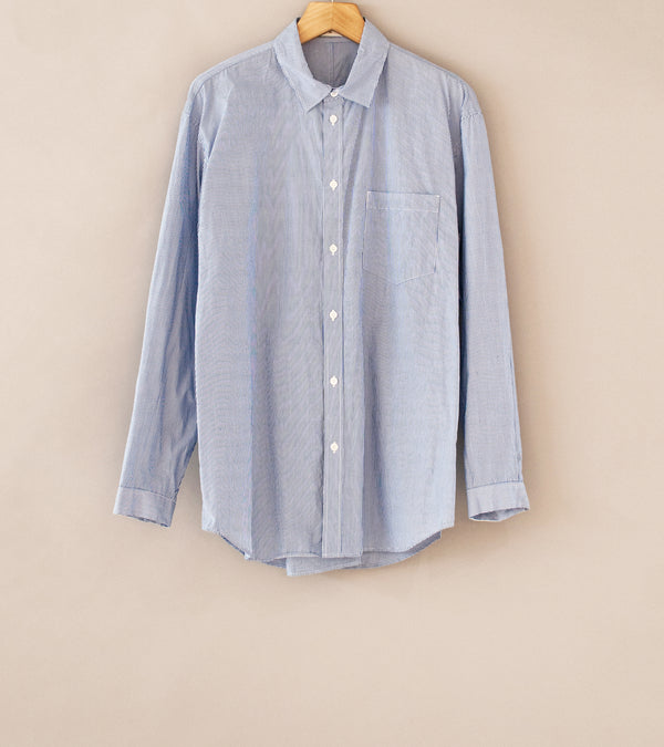 Aton 'Washed Shirt' (Navy Giza Stripe)