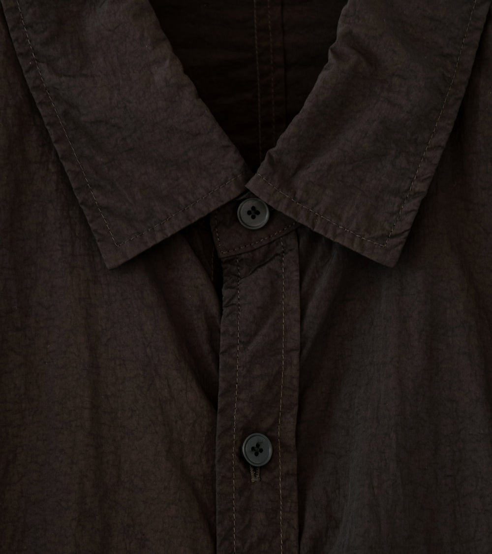 Aton 'Shirt Jacket' (Brown Hand Dyed Nylon)