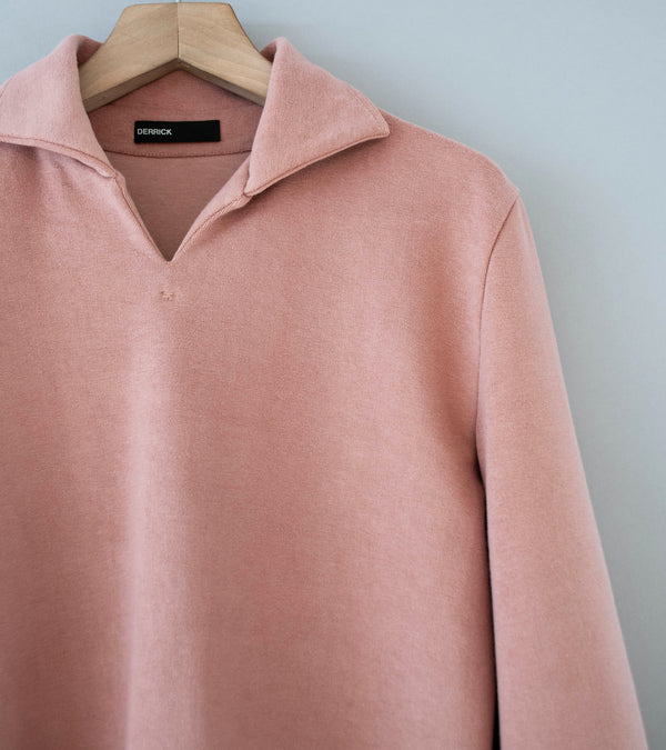 DERRICK 'Bankside Top' (Ash Pink Near Velvet Towelling)