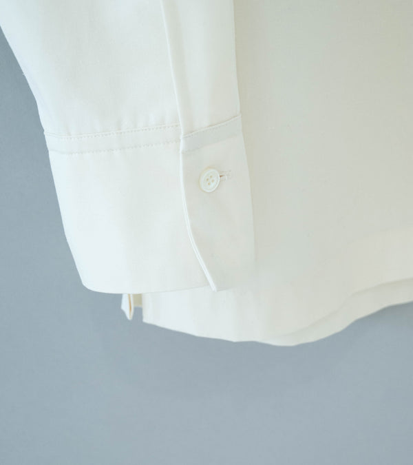 DERRICK 'Relay Shirt' (Ivory Cotton Silk Slubbed Weathercloth)