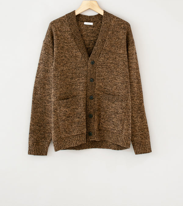 Aton 'Oversized Cardigan' (Brown Baby Wool Mouline)