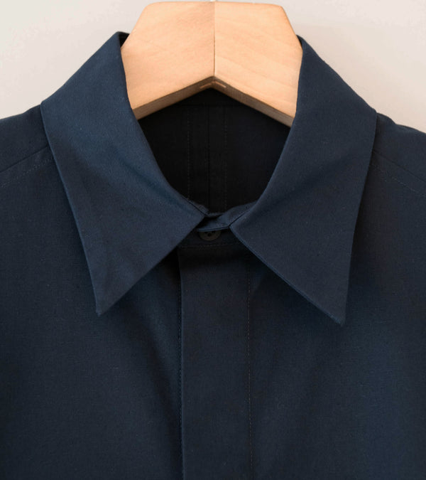 DERRICK 'Relay Shirt' (Studio Blue Cotton Silk Slubbed Weathercloth)
