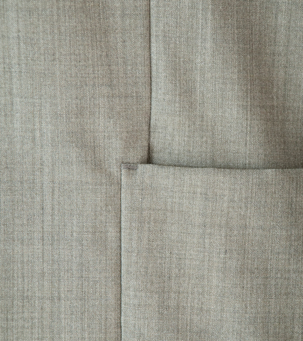 DERRICK 'Single Breasted Crush Jacket' (Green Tint Bronze Japanese Iridescent Chambray Worsted)