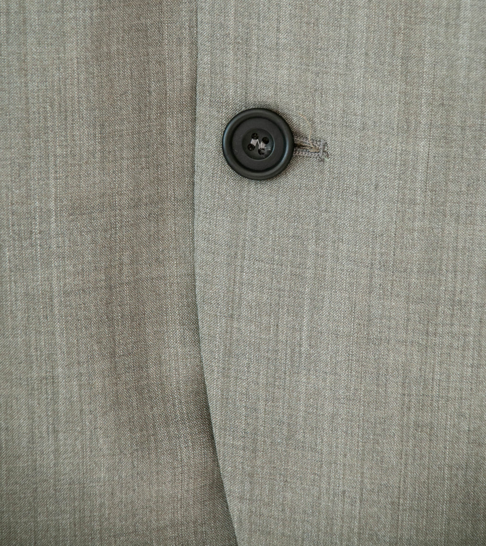 DERRICK 'Single Breasted Crush Jacket' (Green Tint Bronze Japanese Iridescent Chambray Worsted)