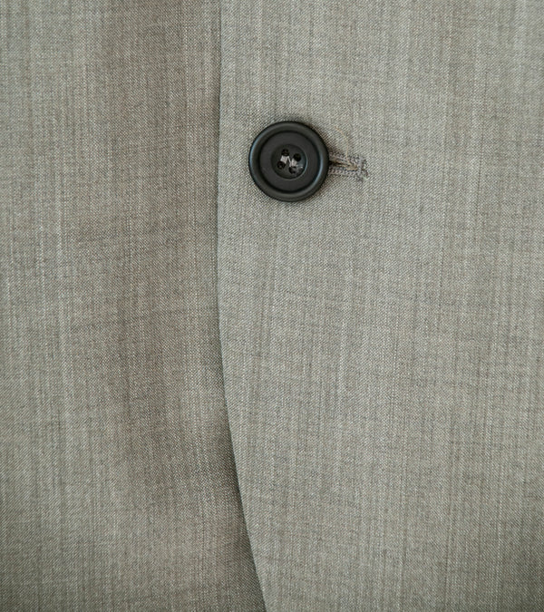 DERRICK 'Single Breasted Crush Jacket' (Green Tint Bronze Japanese Iridescent Chambray Worsted)