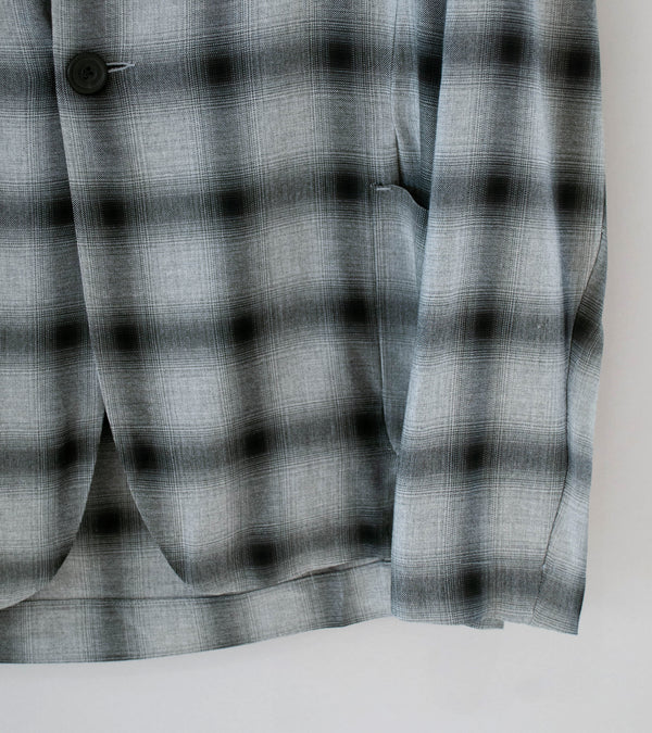 DERRICK 'Company SB Jacket' (Grey Black Pyjama Viscose Shadow Check)