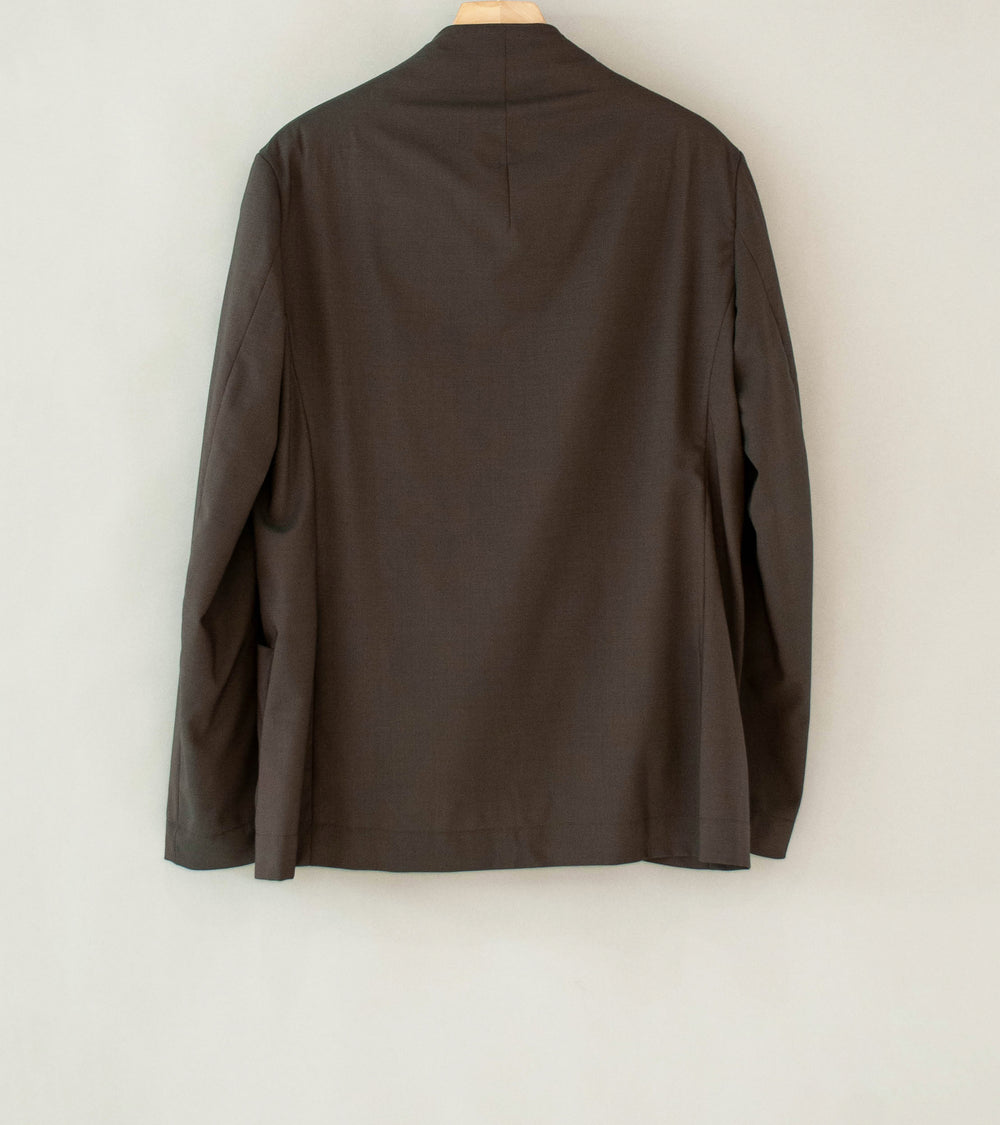 DERRICK 'Single Breasted Crush Jacket' (Gravel Japanese Iridescent Chambray Worsted)