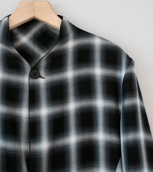 DERRICK 'Company SB Jacket' (Black Grey Pyjama Viscose Shadow Check)