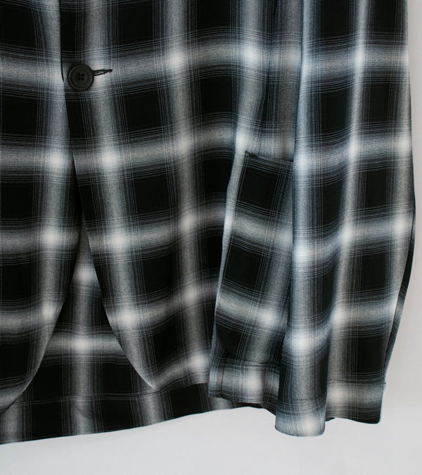 DERRICK 'Company SB Jacket' (Black Grey Pyjama Viscose Shadow Check)