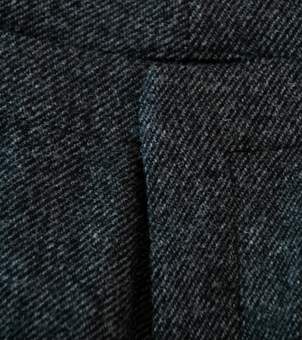 DERRICK 'Stash Trouser' (Slate Chambray Japanese Woven British Wool Gabardine)