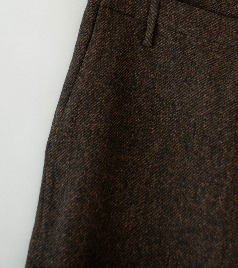 DERRICK 'Stash Trouser' (Earth Chambray Japanese Woven British Wool Gabardine)