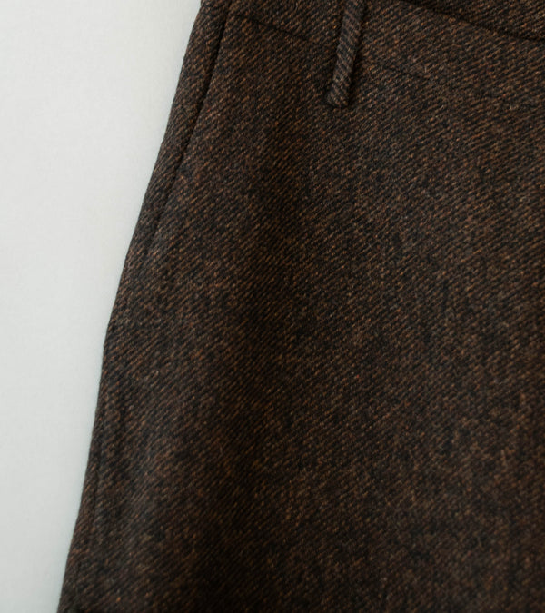 DERRICK 'Stash Trouser' (Earth Chambray Japanese Woven British Wool Gabardine)