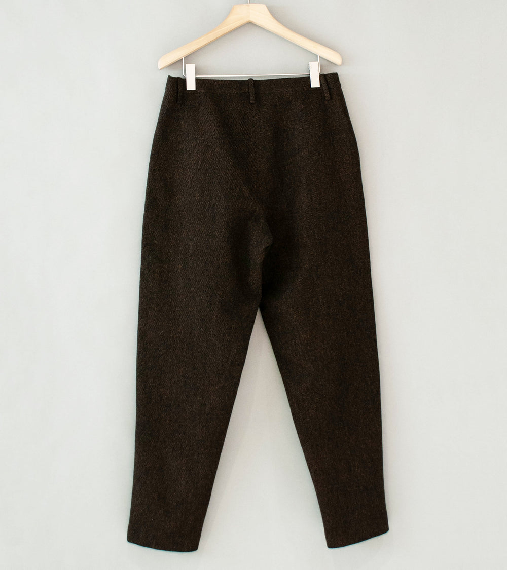 DERRICK 'Stash Trouser' (Earth Chambray Japanese Woven British Wool Gabardine)