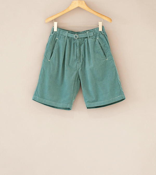 Post Overalls 'E-Z Lax 4 Shorts' (Muscat Green Summer Corduroy)