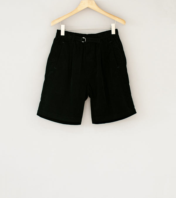 Post Overalls 'E-Z Lax 4 Shorts' (Black Summer Corduroy)