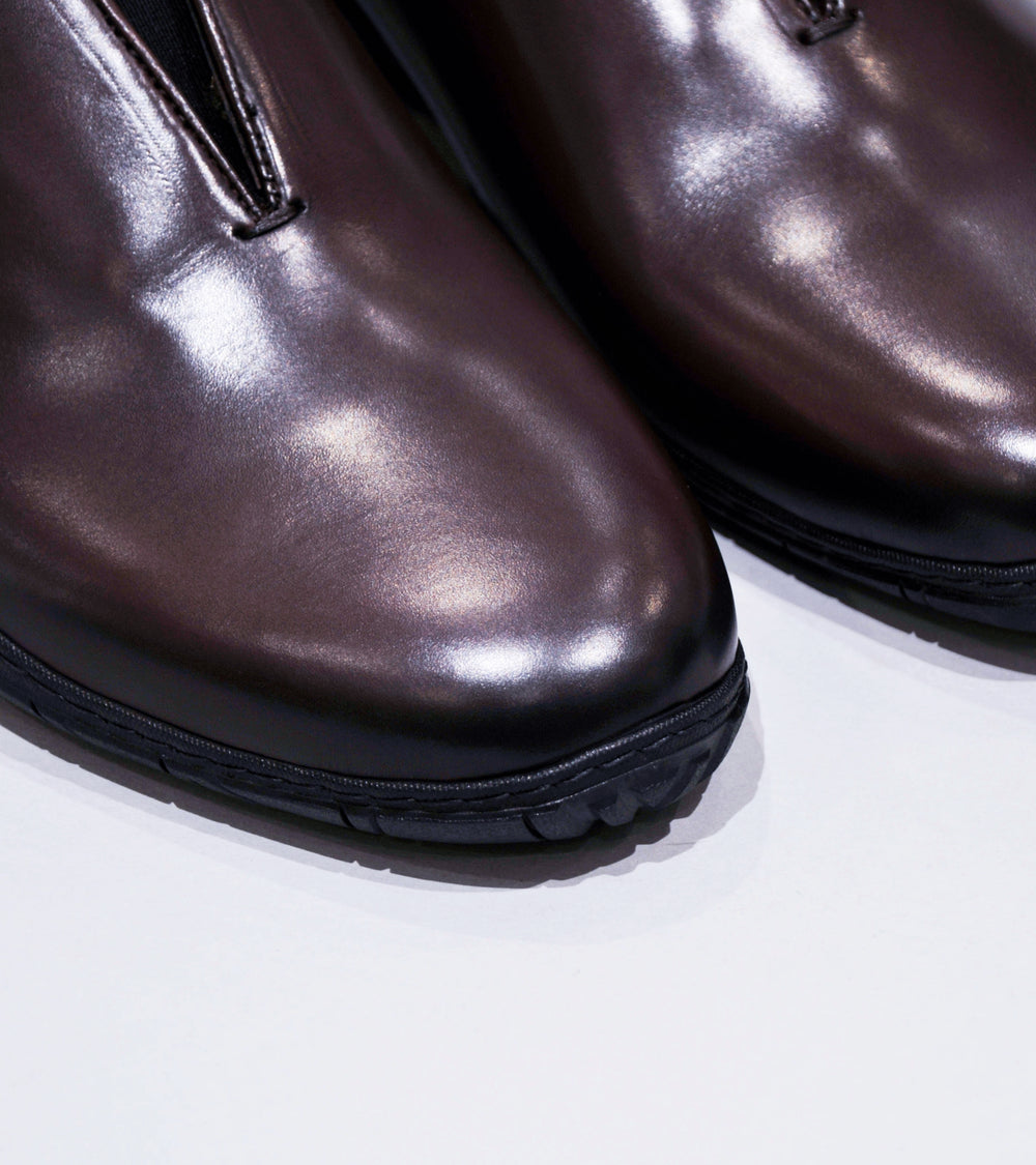 DERRICK 'Oxford Runner' (Oxblood Hand Burnished Calf Leather)