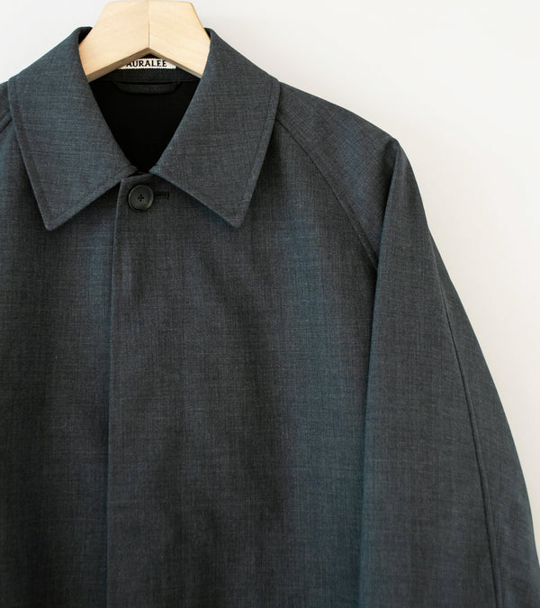 Auralee 'Bonded Tropical Wool Short Coat' (Top Charcoal)