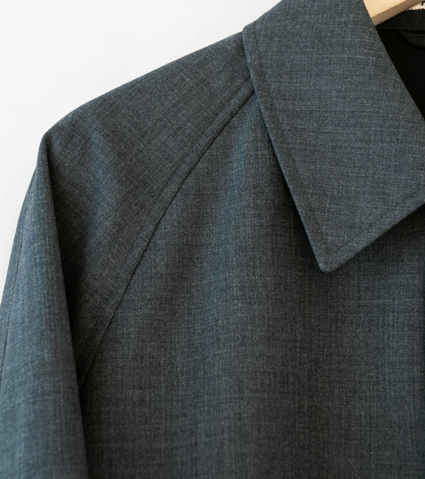 Auralee 'Bonded Tropical Wool Short Coat' (Top Charcoal)