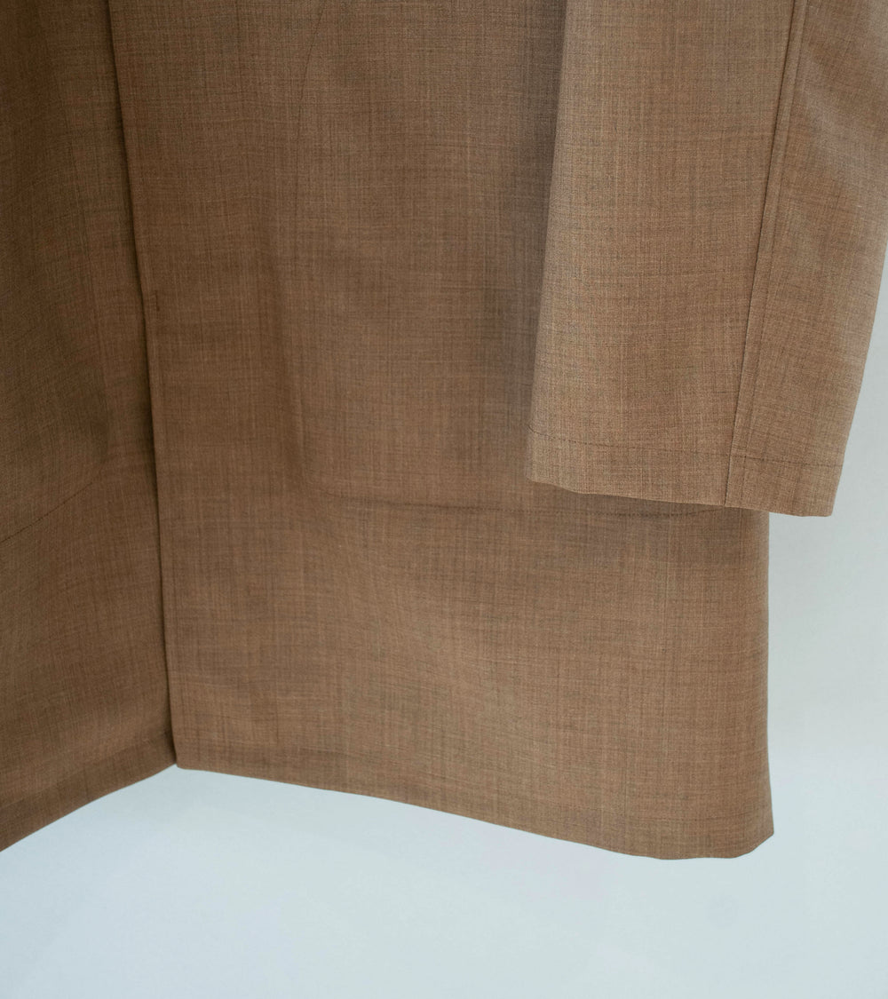 Auralee 'Bonded Tropical Wool Short Coat' (Top Brown)