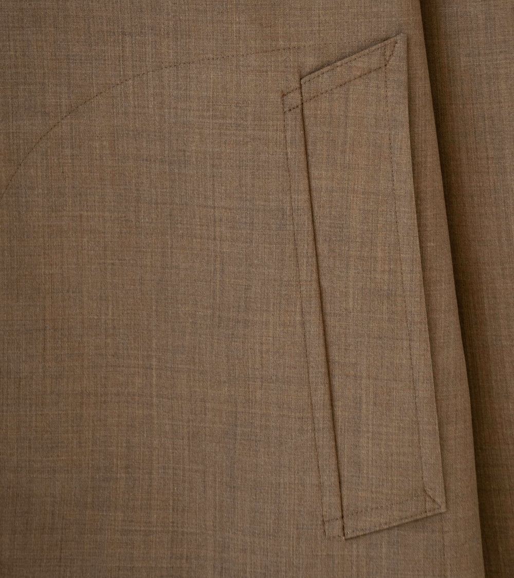 Auralee 'Bonded Tropical Wool Short Coat' (Top Brown)