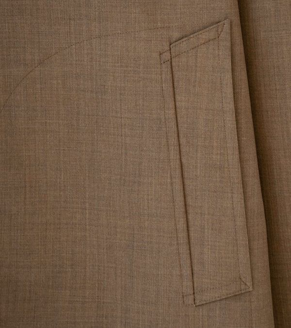 Auralee 'Bonded Tropical Wool Short Coat' (Top Brown)