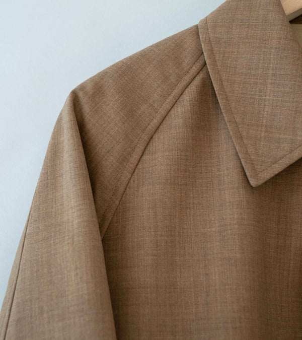 Auralee 'Bonded Tropical Wool Short Coat' (Top Brown)