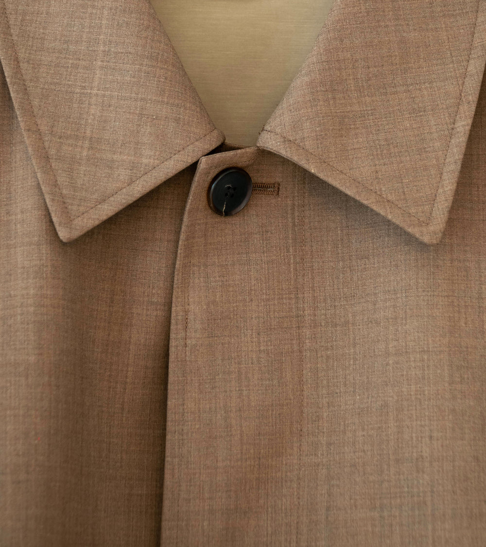 Auralee 'Bonded Tropical Wool Short Coat' (Top Brown)