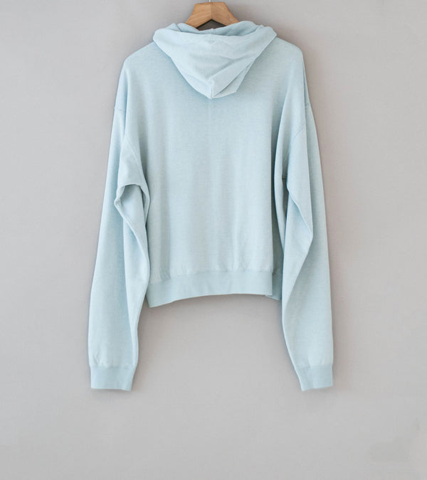 Auralee 'High Twist Light Sweat Zip Parka' (Pale Blue)