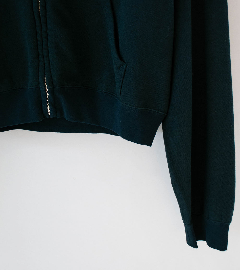 Auralee 'High Twist Light Sweat Zip Parka' (Black)
