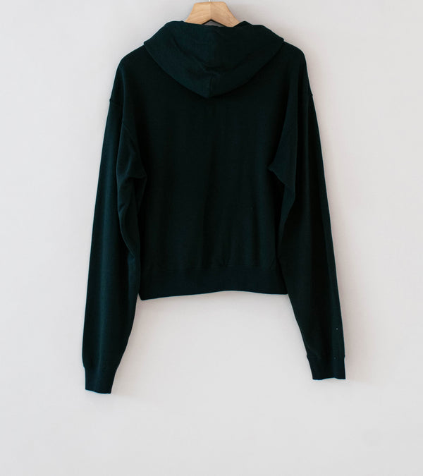 Auralee 'High Twist Light Sweat Zip Parka' (Black)