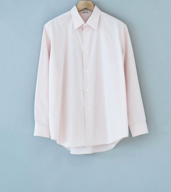 Auralee 'Washed Finx Weather Chambray Shirt' (Pink Beige)
