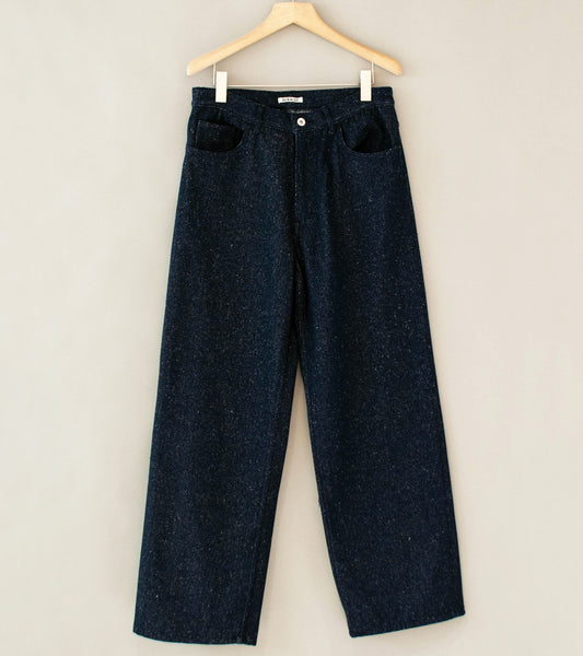 Auralee 'Silk Nep Denim 5P Wide Pants' (Dark Navy) – C'H'C'M'