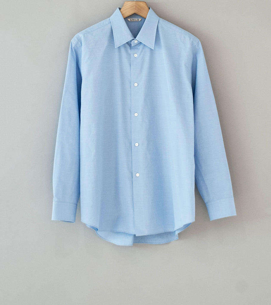 Auralee 'Washed Finx Weather Chambray Shirt' (Light Blue) – C'H'C'M'