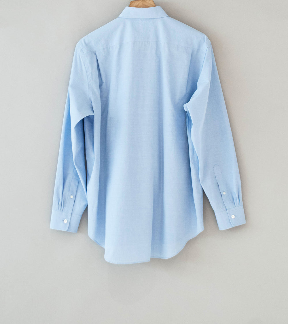 Auralee 'Washed Finx Weather Chambray Shirt' (Light Blue)