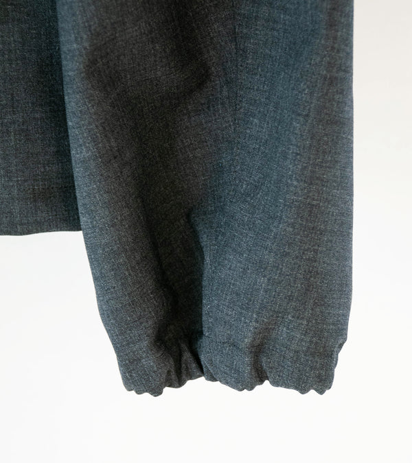 Auralee 'Bonded Tropical Wool Zip Blouson' (Top Charcoal)