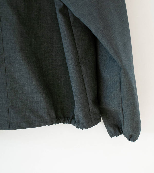 Auralee 'Bonded Tropical Wool Zip Blouson' (Top Charcoal)