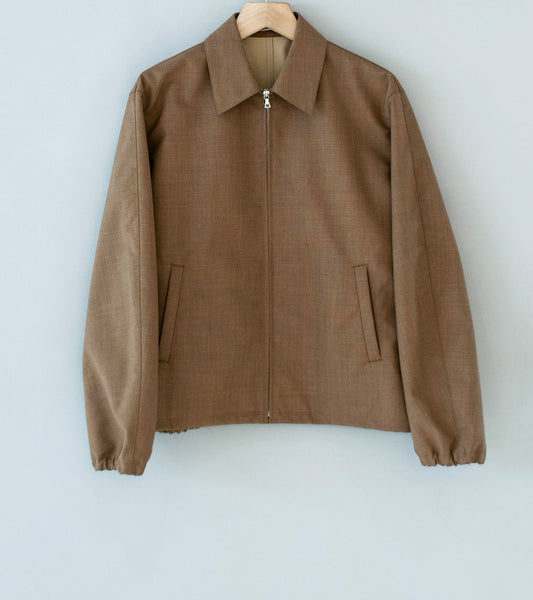 Auralee 'Bonded Tropical Wool Zip Blouson' (Top Brown) – C'H'C'M'