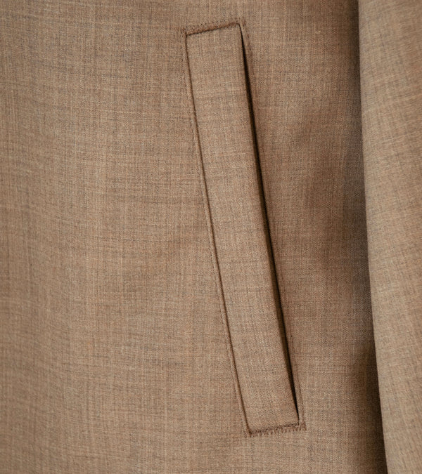 Auralee 'Bonded Tropical Wool Zip Blouson' (Top Brown)